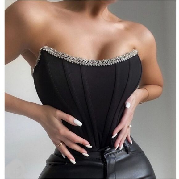 H:OURS Sandy Corset Top - Picture 1 of 16